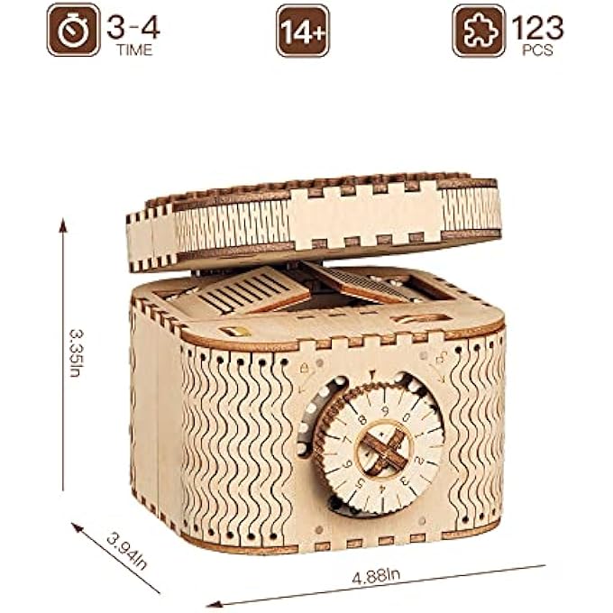 3D WOODEN PUZZLE MECHANICAL MODEL KITS WOODEN PUZZLE TREASURE BOX THINKING SPORTS TASKS PUZZLE GAMES FOR CHILDREN AND ADULTS TOY CREATIVE GIFT - Image 4